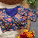 Women's Blue Cotton Hand Work Readymade Blouse | NOZ2TOZ - Made In INDIA.