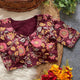 Women's Maroon Cotton Hand Work Readymade Blouse | NOZ2TOZ - Made In INDIA.
