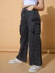 Girls Black Wash Hem Pin Tuck Straight Jeans | NOZ2TOZ - Made In INDIA.