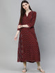 Women'S Maroon Rayon Kurta | NOZ2TOZ - Made In INDIA.