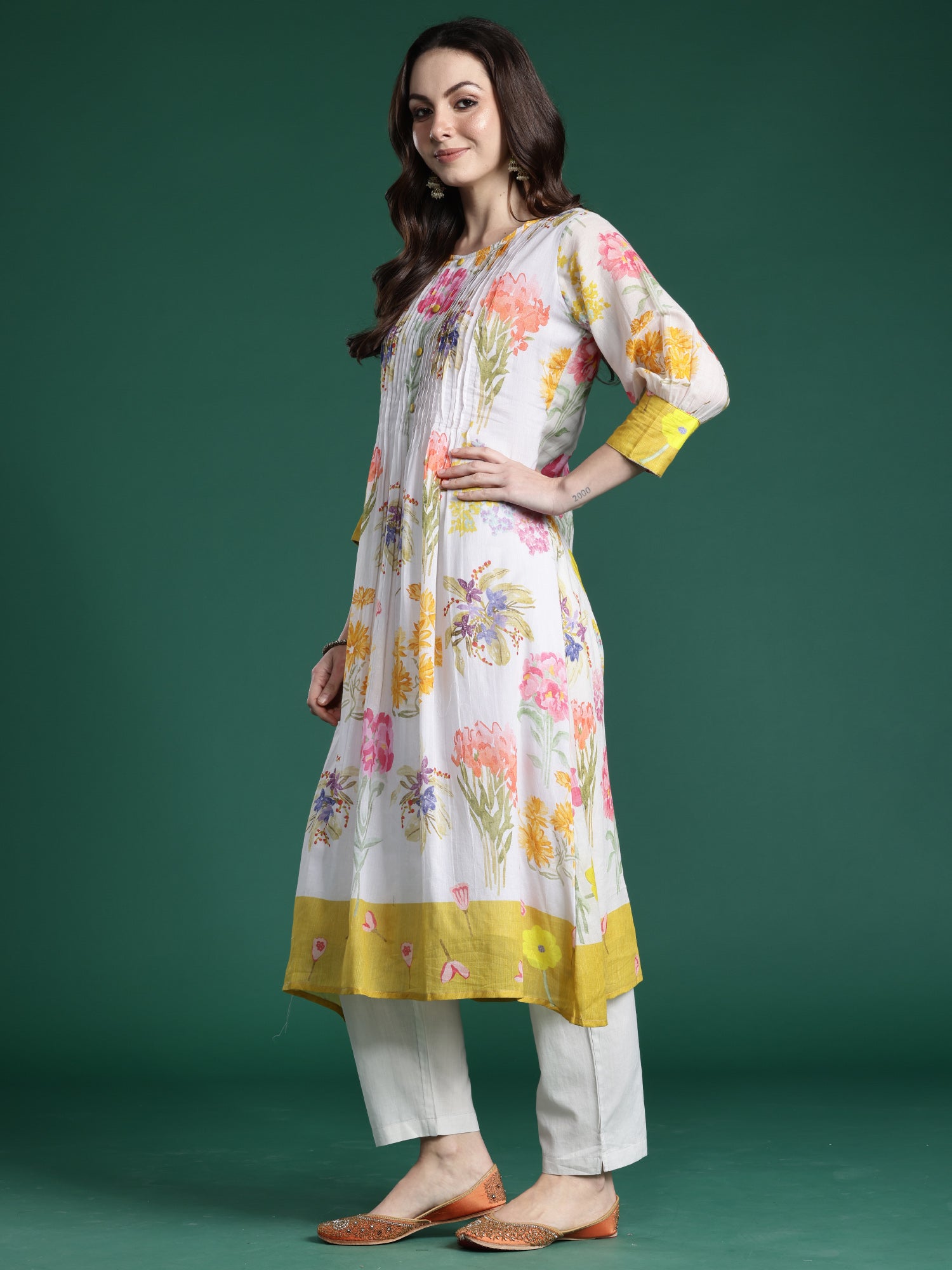 Women Multi Printed A-Line Kurta Trousers Set