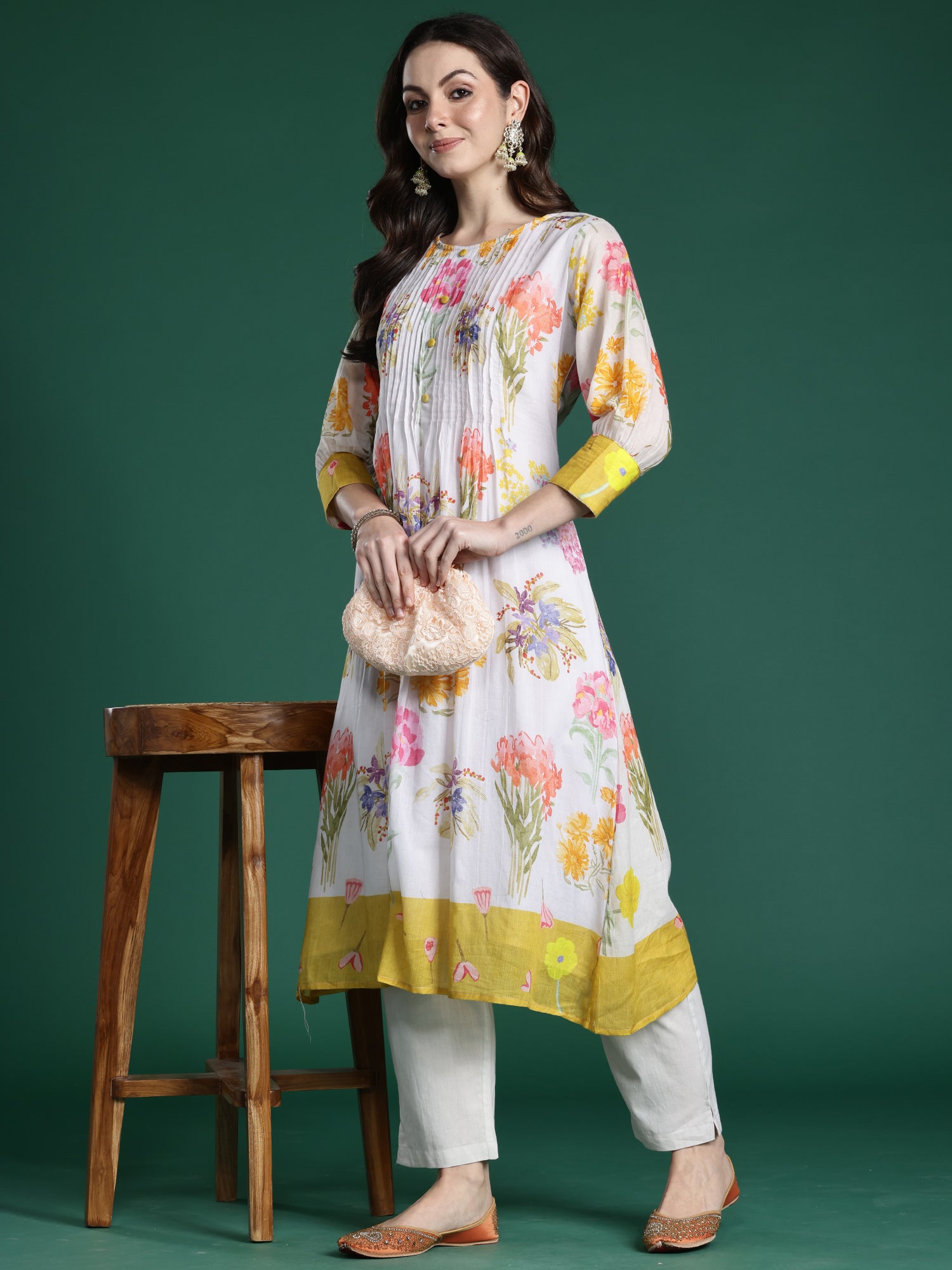 Women Multi Printed A-Line Kurta Trousers Set