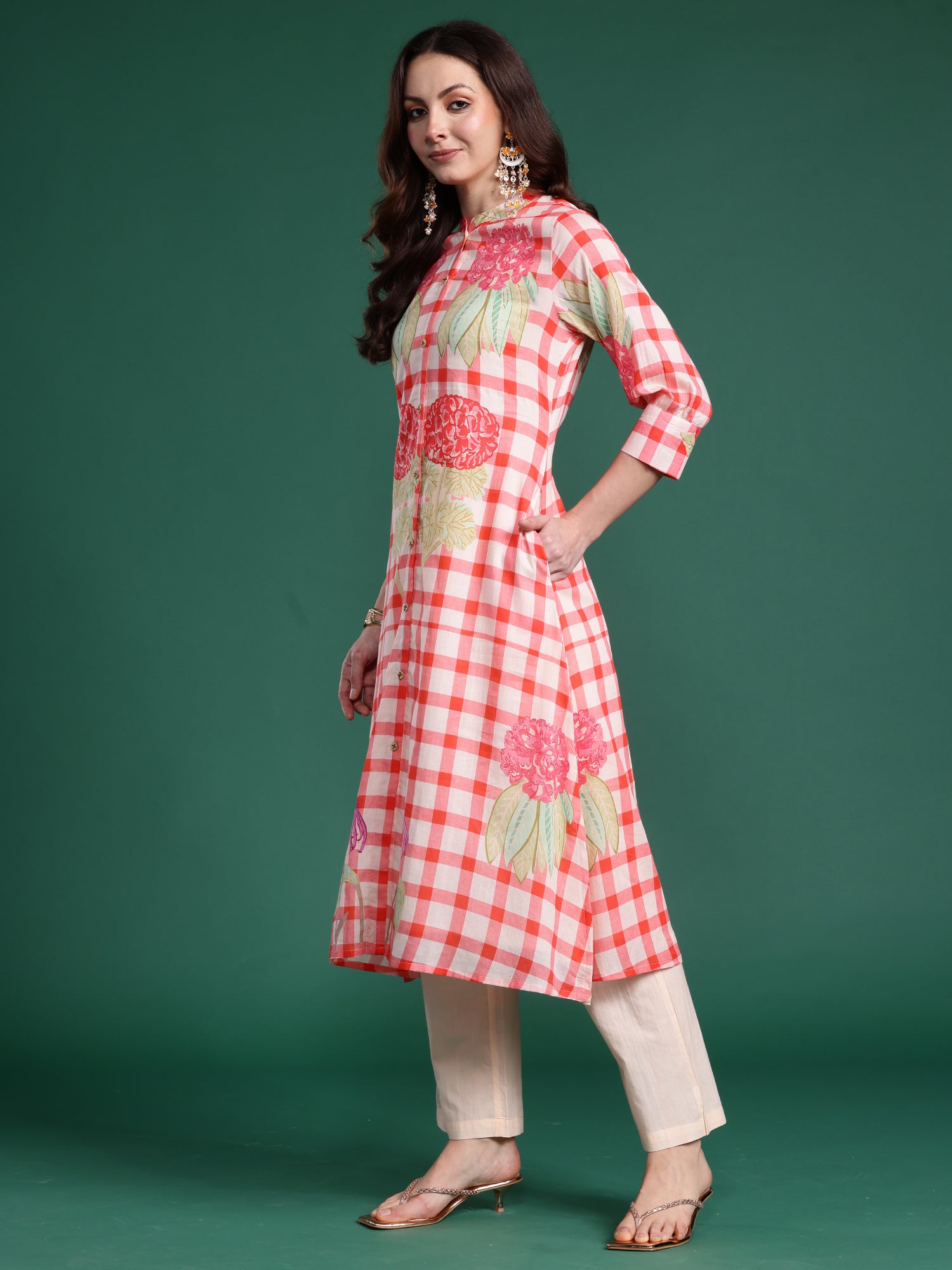 Women Multi Printed A-Line Kurta Trousers Set