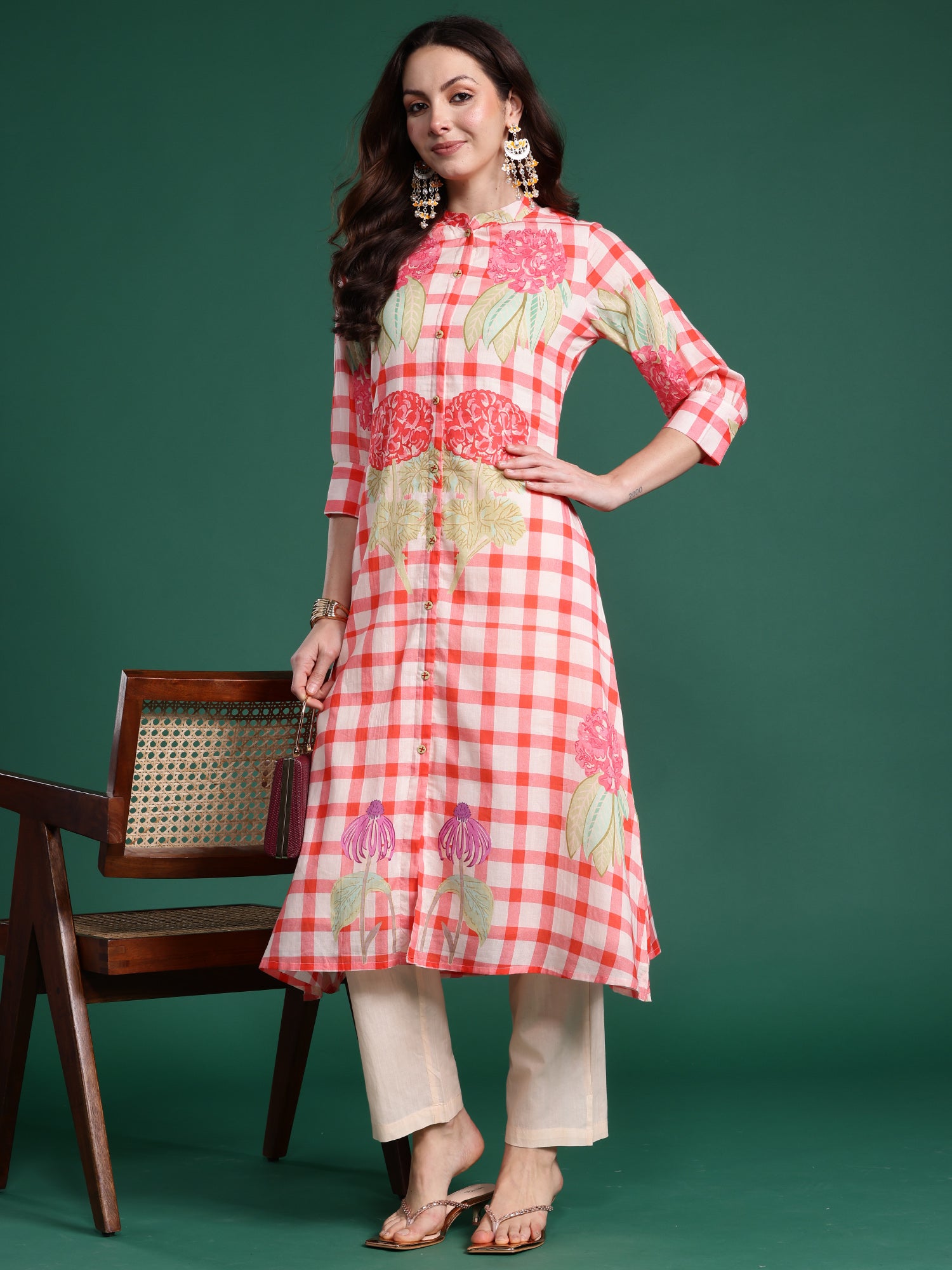 Women Multi Printed A-Line Kurta Trousers Set