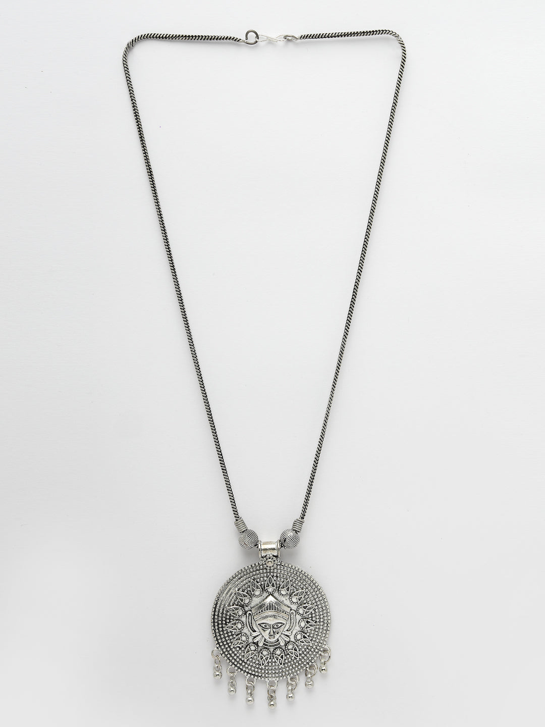 Women's Elegant Silver Oxidised Brass Necklace