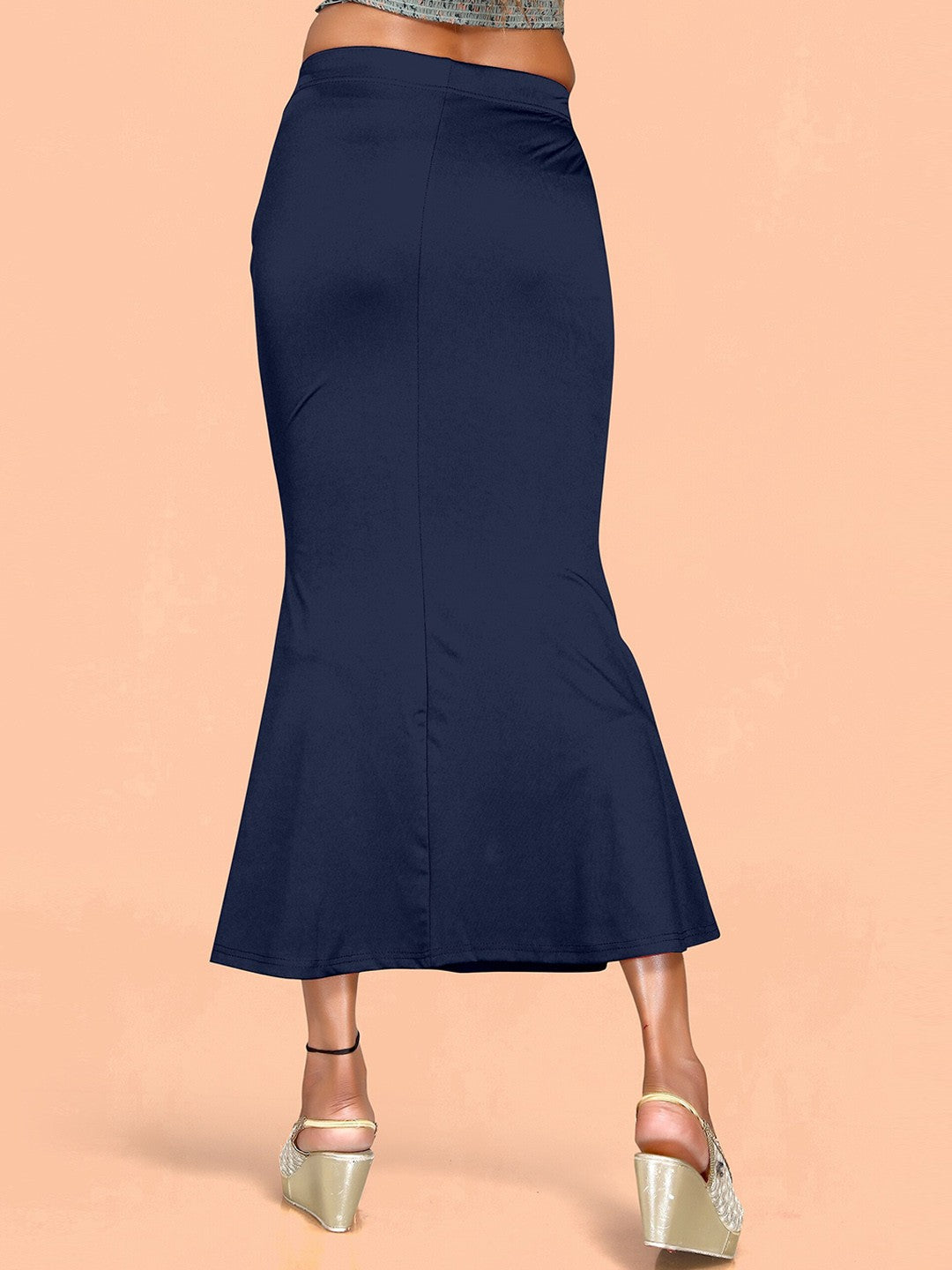 Women Navyblue  Cotton Lycra Saree Shapewear