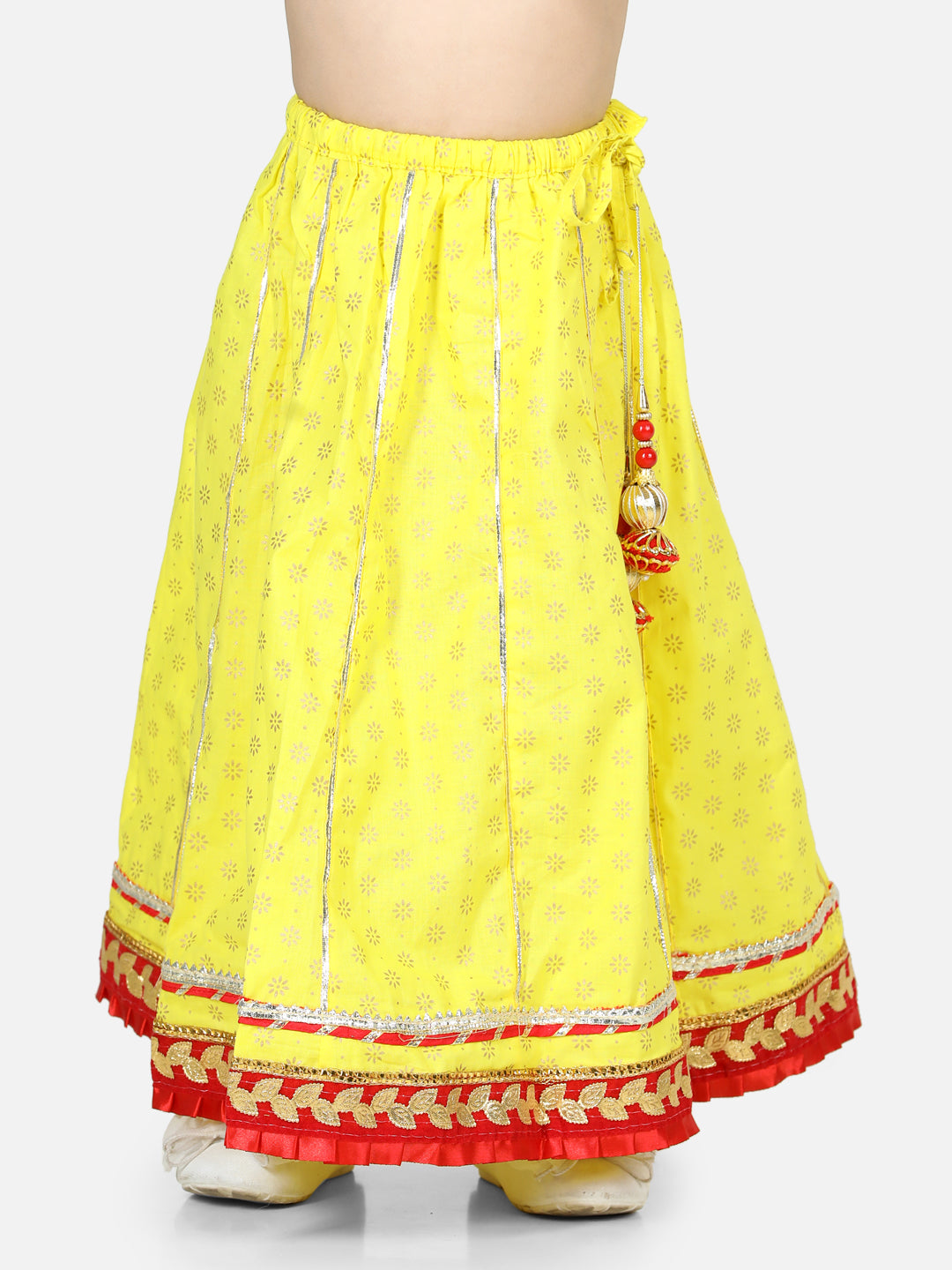 Printed Cotton Frill Sleeves Top with Lehenga for Girls- Green NOZ2TOZ - Made In INDIA.