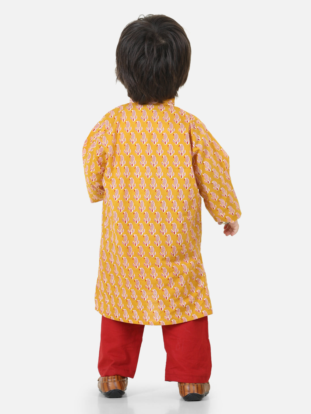 Pure Cotton Full Sleeve Kurta Pajama for Boys- Yellow NOZ2TOZ - Made In INDIA.