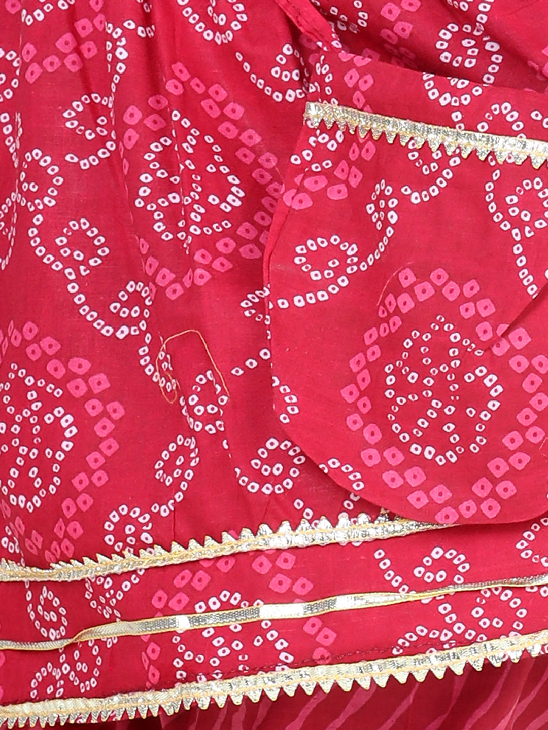Cotton Printed Off Shoulder Kurti Pant Set with Side sling bag for Girls-Pink NOZ2TOZ - Made In INDIA.