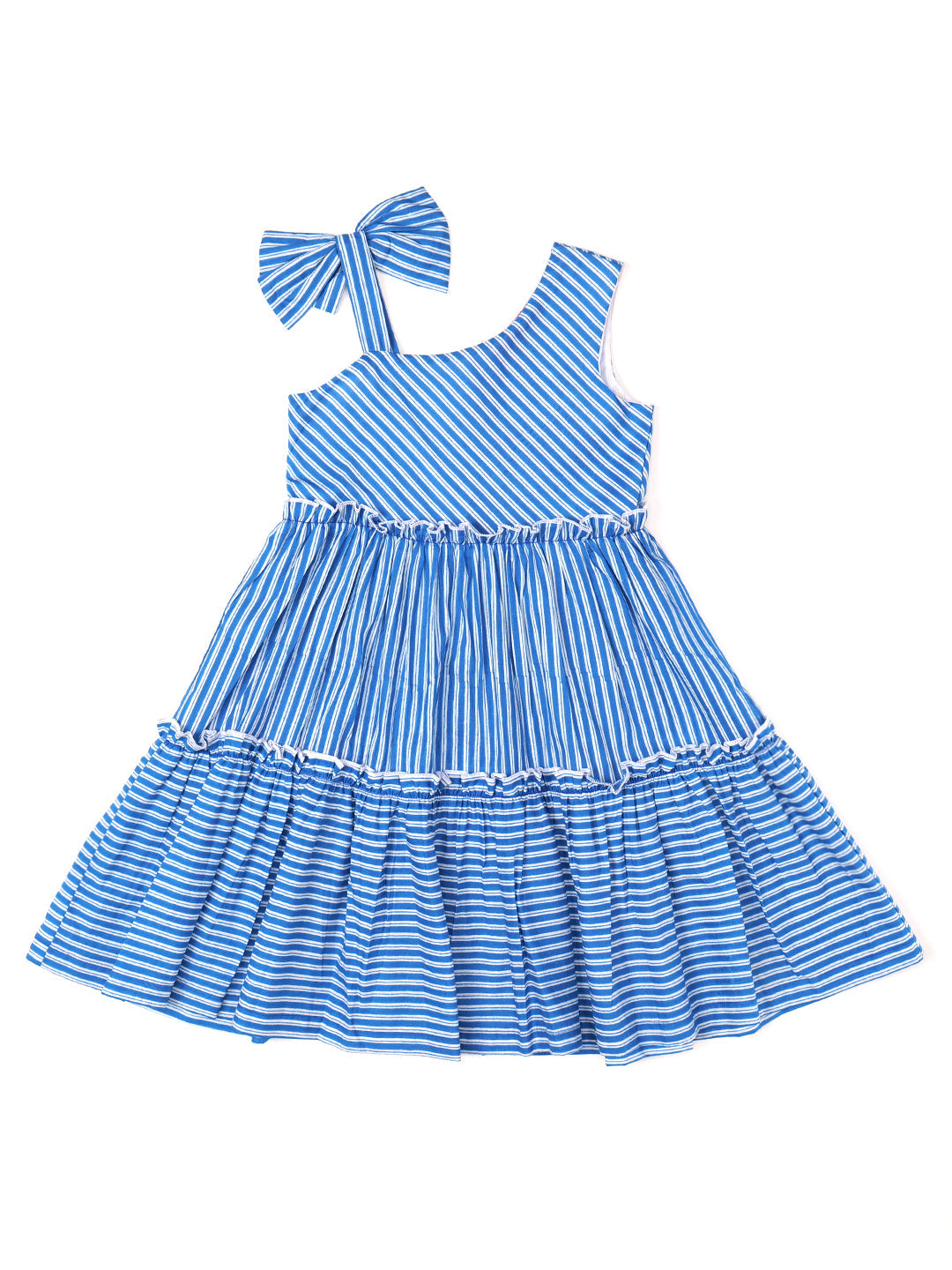 Blue Striped Cotton Dress