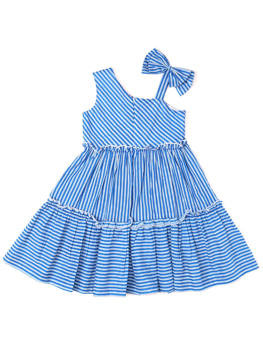 Blue Striped Cotton Dress