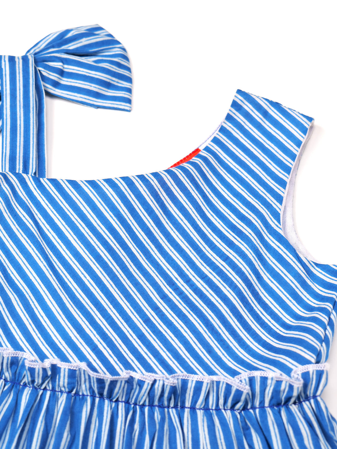 Blue Striped Cotton Dress