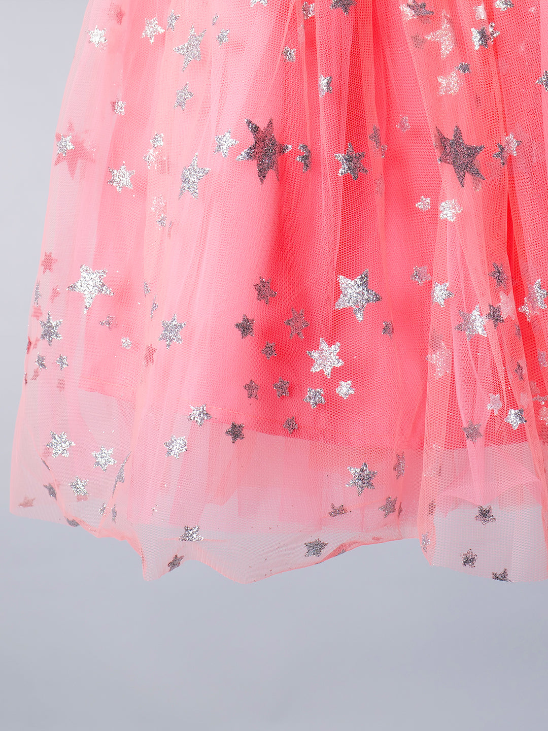 Elegant Peach Net Dress