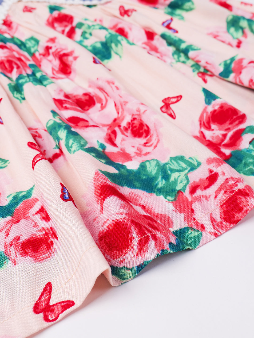 Multi-Color Chambray & Rayon Dress