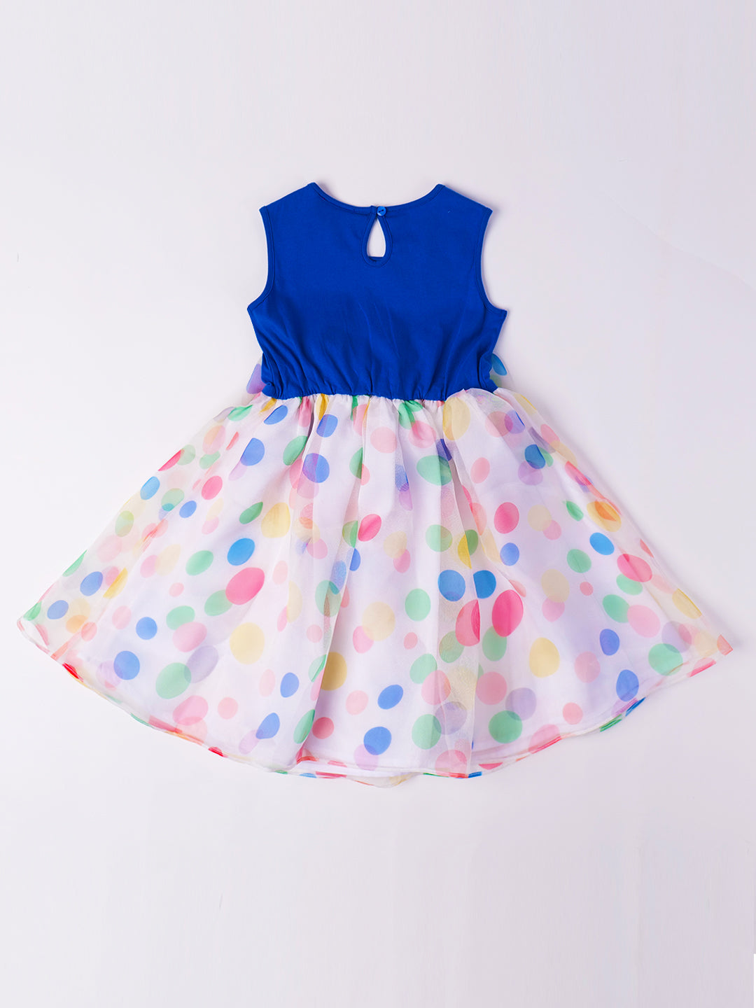 Blue & White Polka Dress