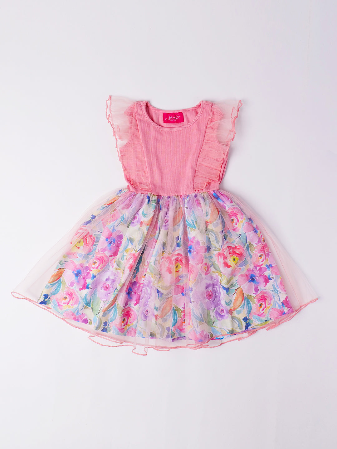 Pink Knit & Cotton Dress