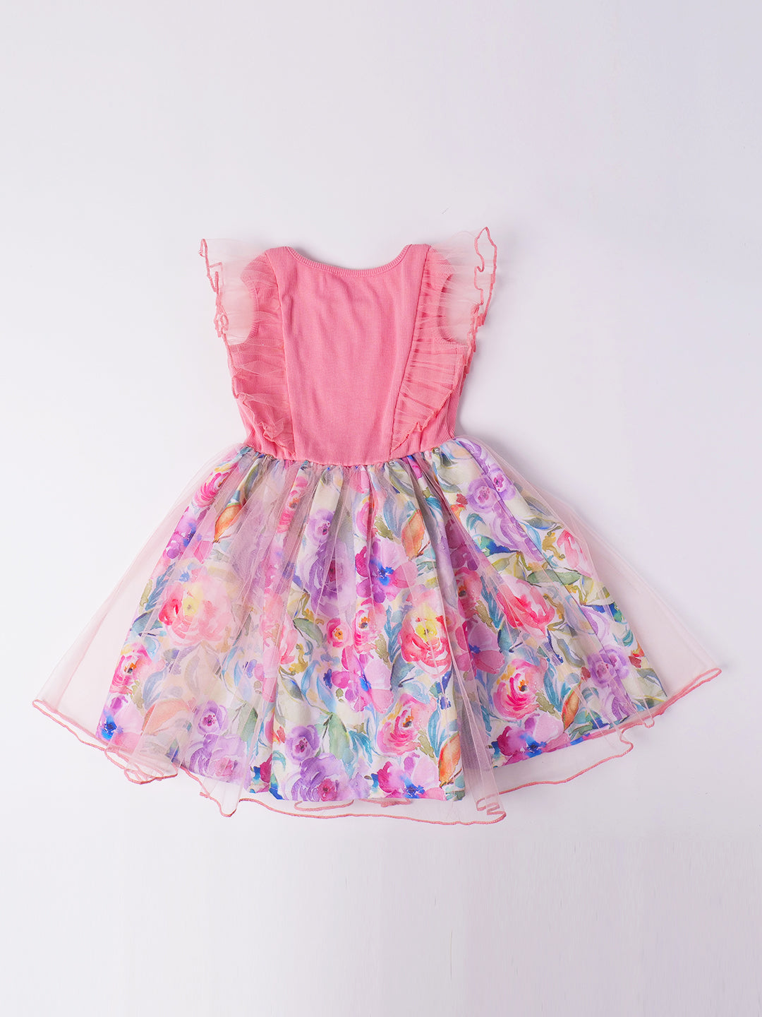 Pink Knit & Cotton Dress