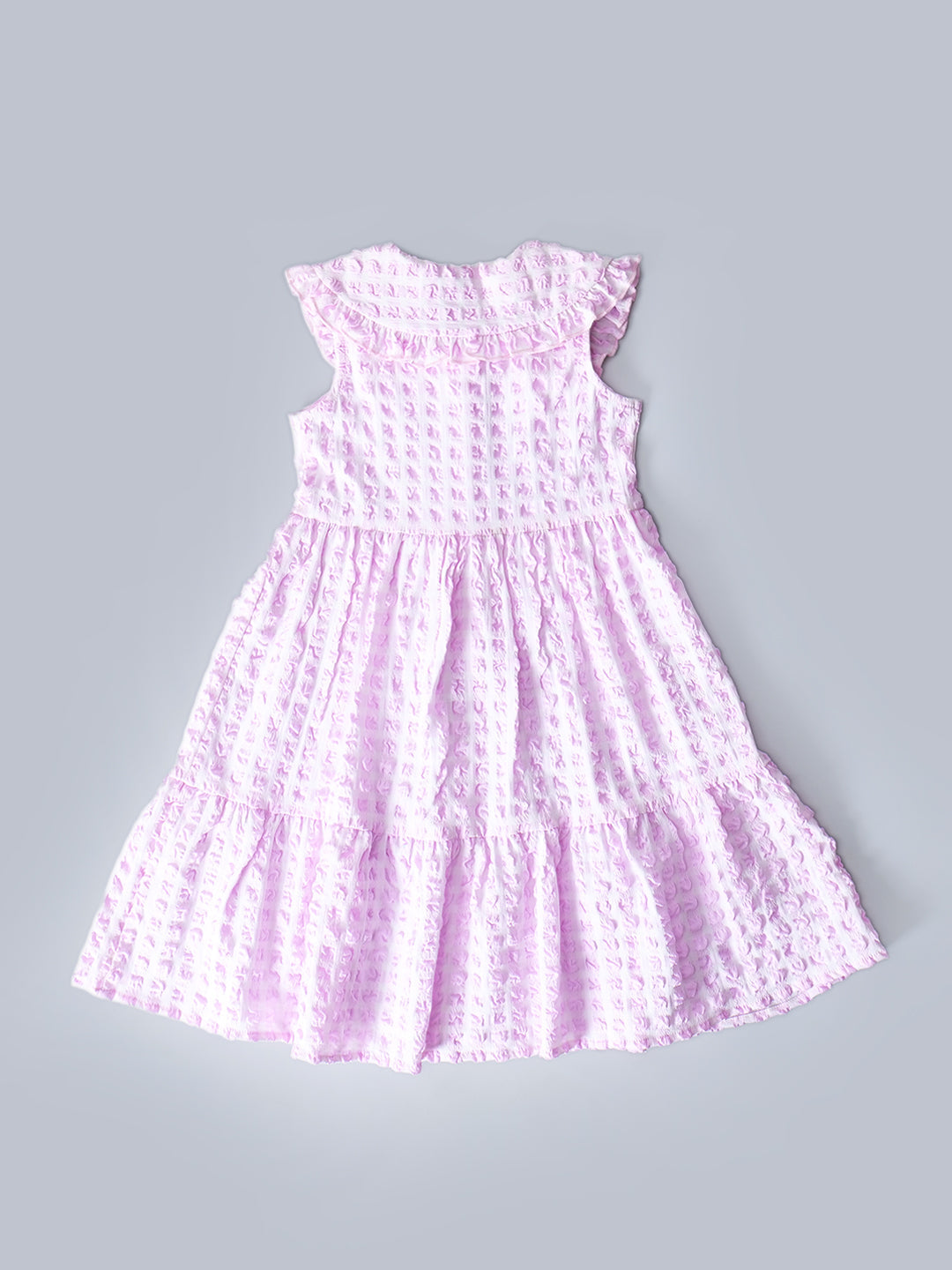 Pink Cotton Check Dress