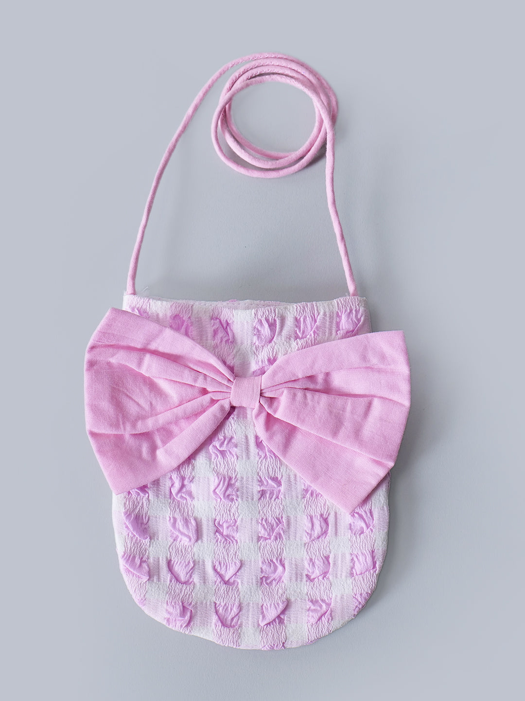 Pink Cotton Check Dress