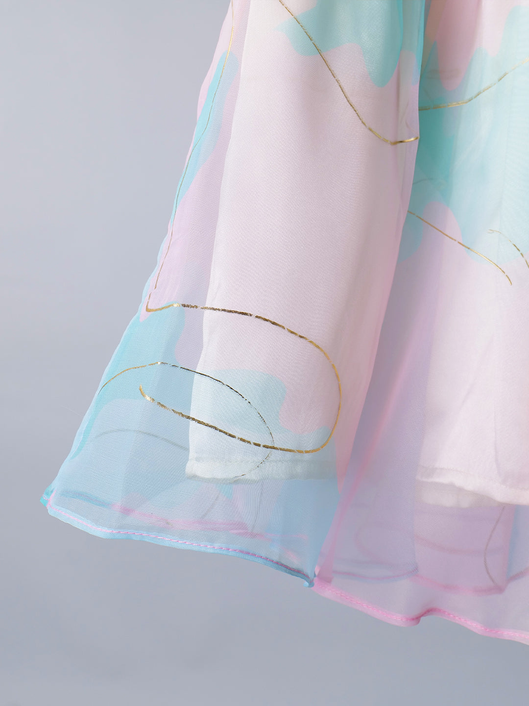 Blue & Pink Organza Dress