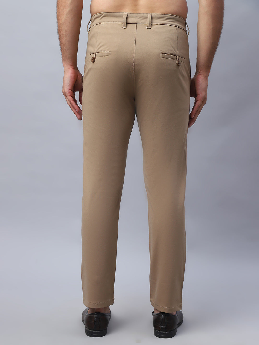 Tapered Fit  Solid Trousers For Men NOZ2TOZ - Made In INDIA.