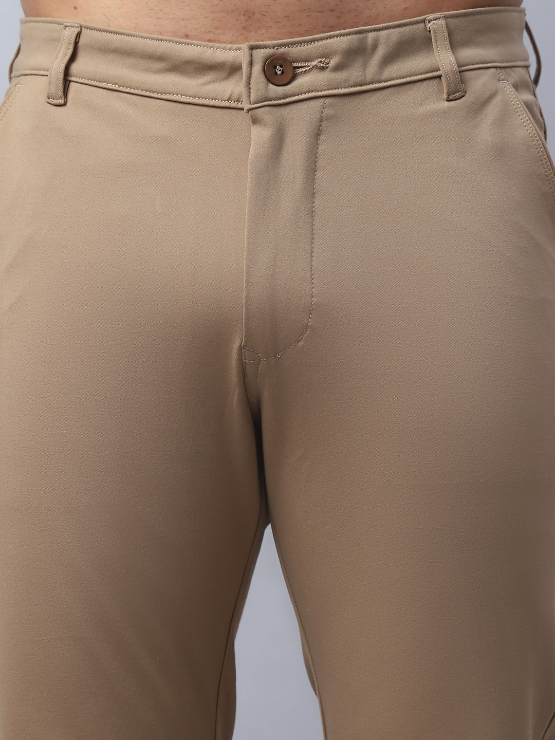 Tapered Fit  Solid Trousers For Men NOZ2TOZ - Made In INDIA.