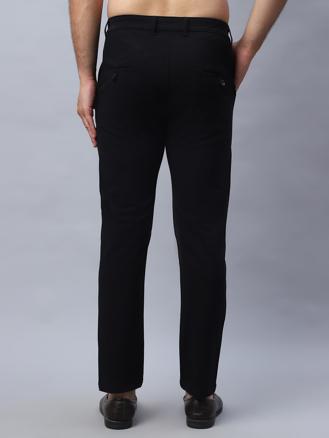 Tapered Fit  Solid Trousers For Men NOZ2TOZ - Made In INDIA.