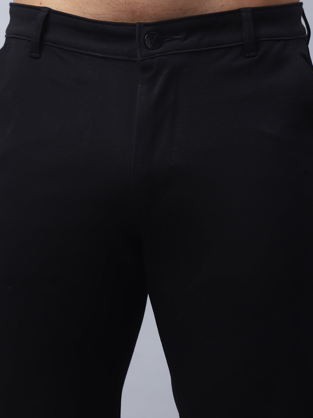 Tapered Fit  Solid Trousers For Men NOZ2TOZ - Made In INDIA.