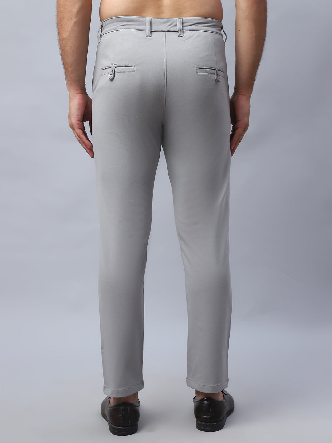 Tapered Fit  Solid Trousers For Men NOZ2TOZ - Made In INDIA.