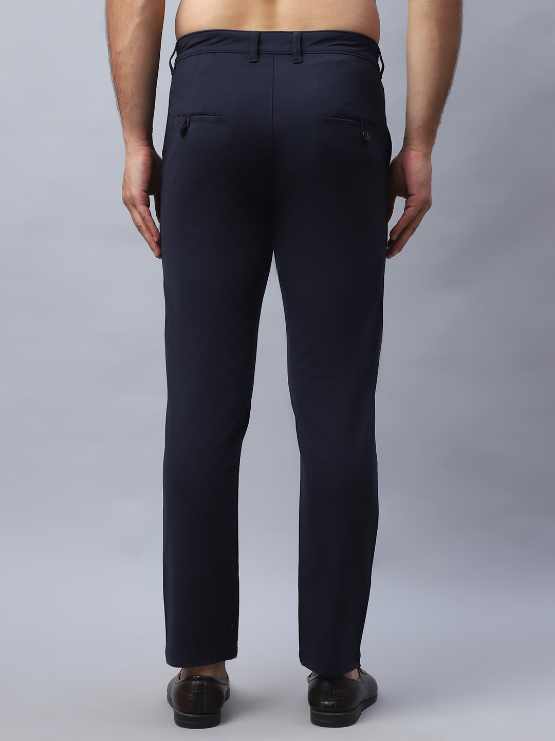 Tapered Fit  Solid Trousers For Men NOZ2TOZ - Made In INDIA.