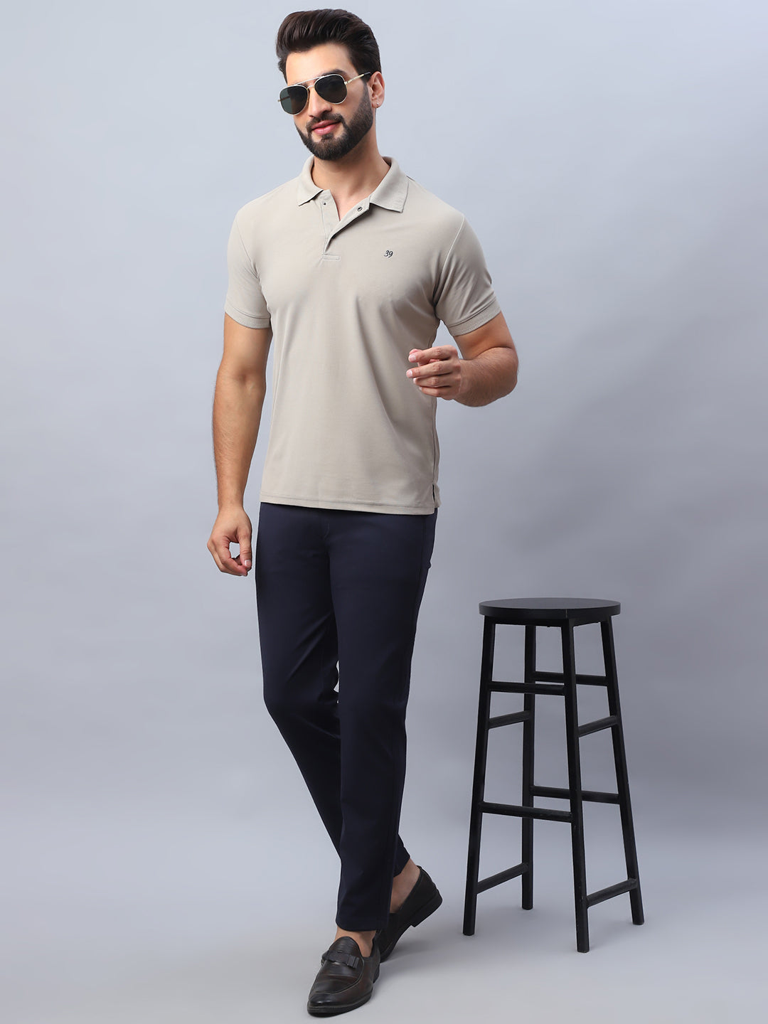 Tapered Fit  Solid Trousers For Men NOZ2TOZ - Made In INDIA.