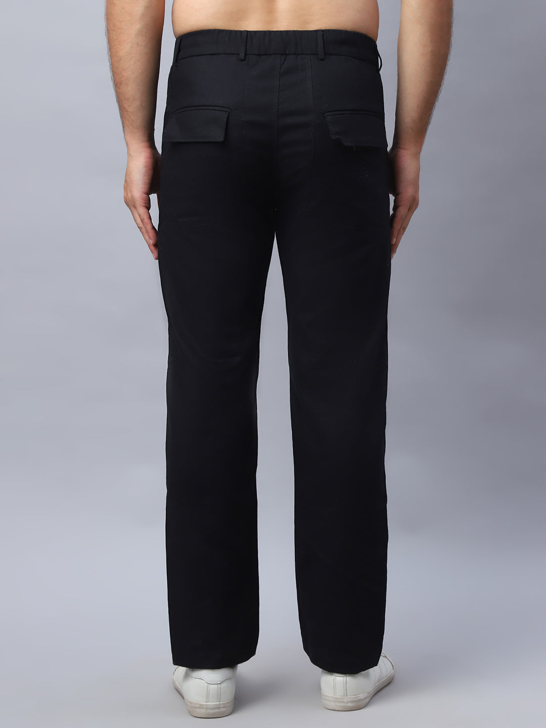 Straight Fit  Solid Trousers For Men NOZ2TOZ - Made In INDIA.