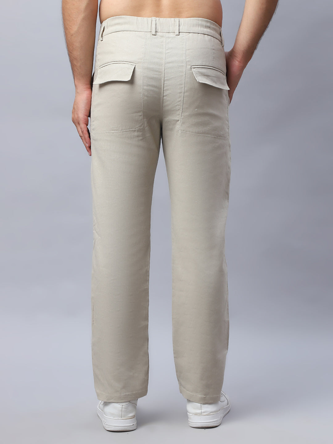 Straight Fit  Solid Trousers For Men NOZ2TOZ - Made In INDIA.