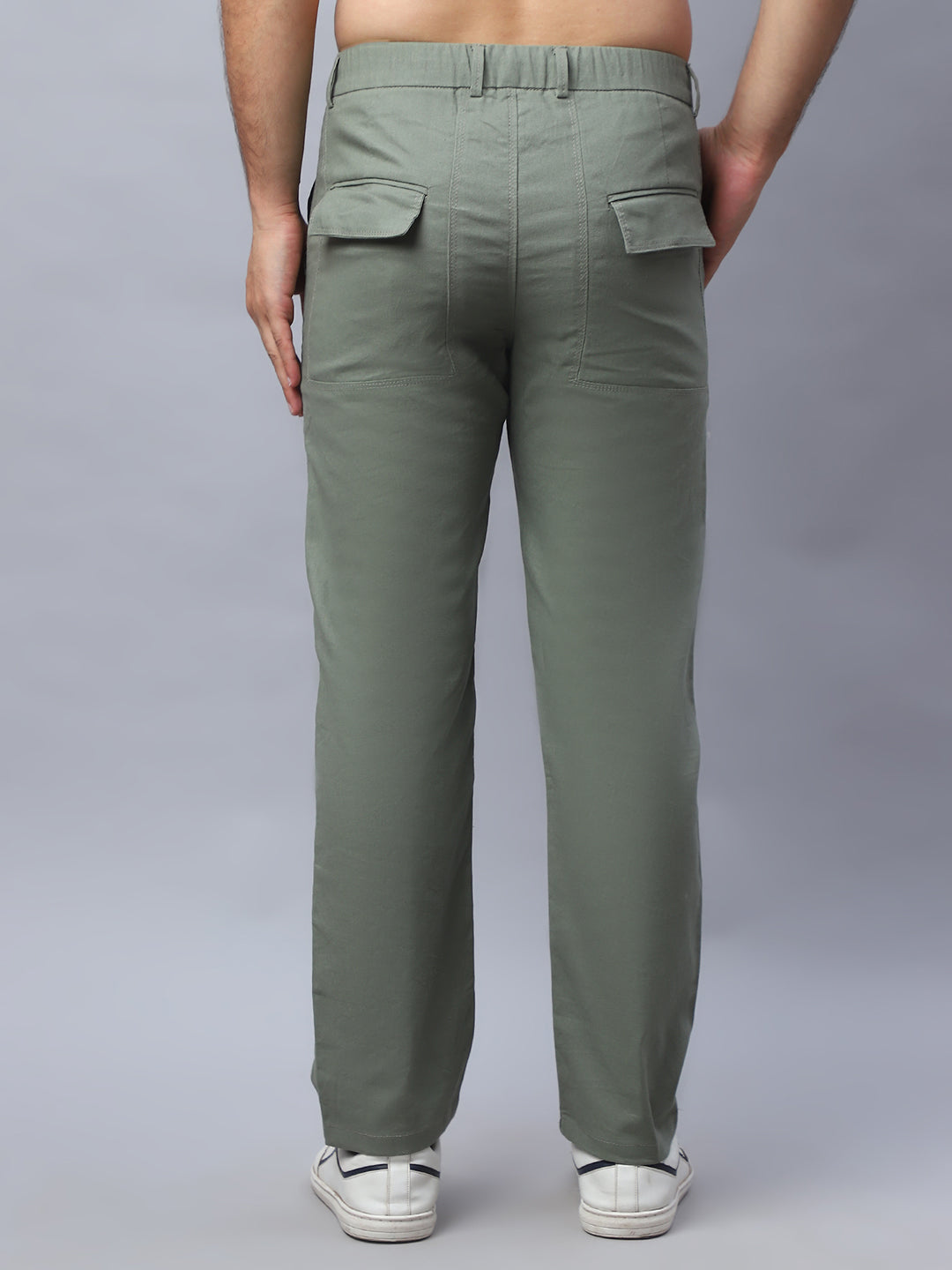 Straight Fit  Solid Trousers For Men NOZ2TOZ - Made In INDIA.