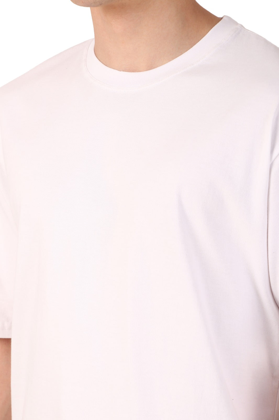 Men White Cotton Oversized T-Shirt