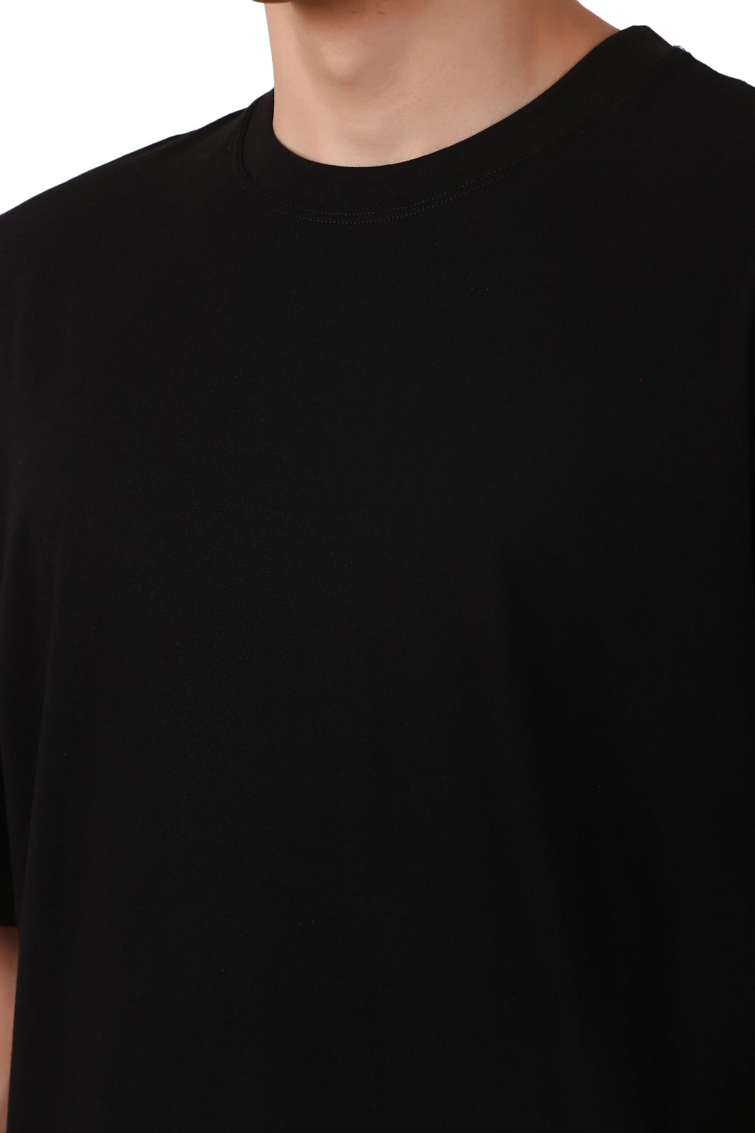 Men Black Cotton Oversized T-Shirt