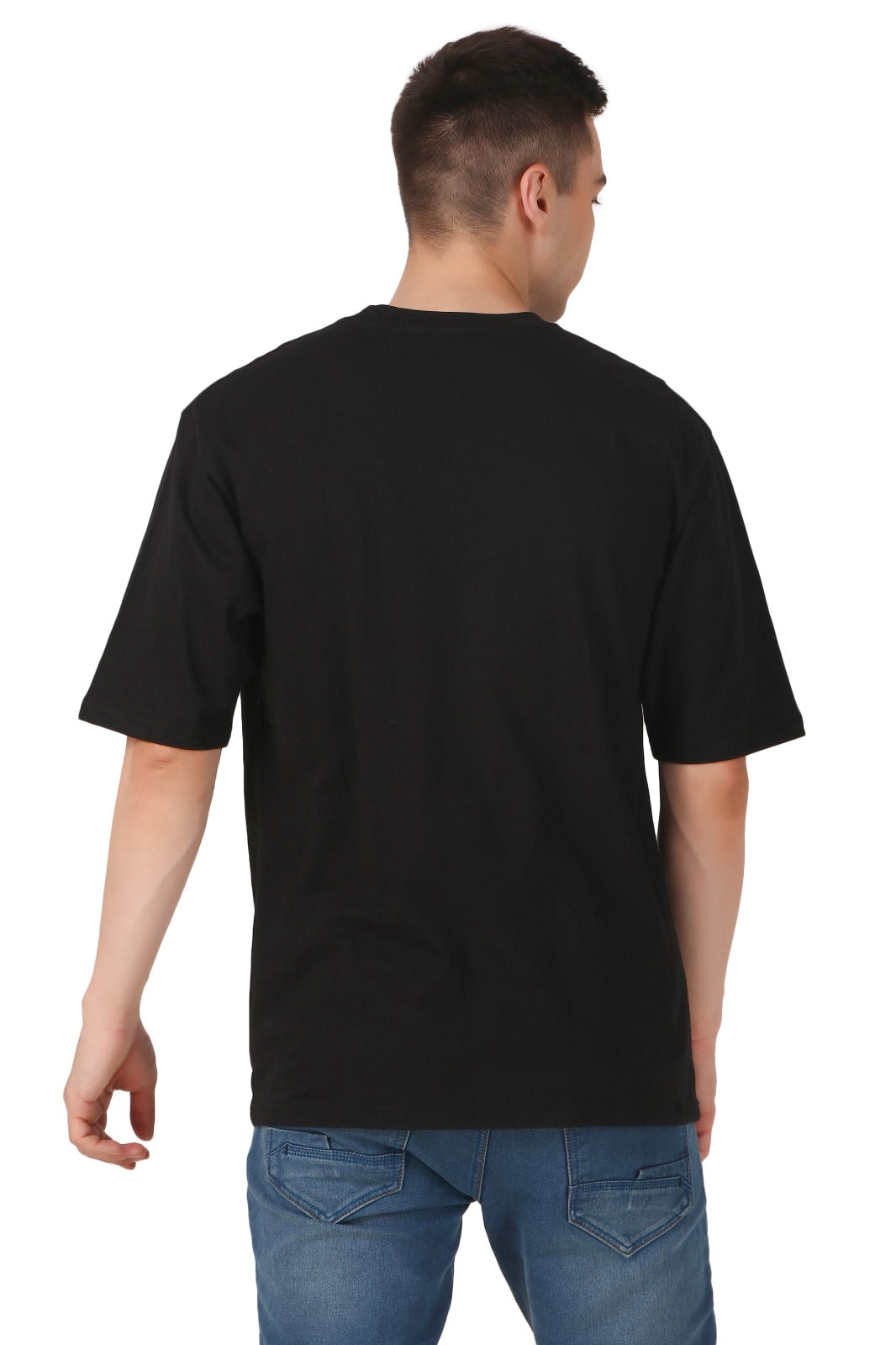 Men Black Cotton Oversized T-Shirt