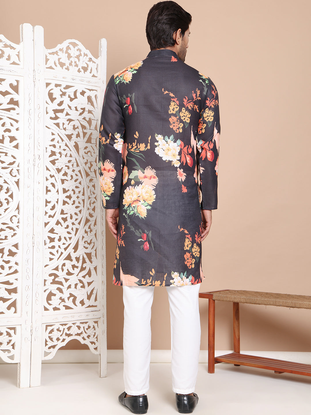 Men's Printed Pure Cotton Kurta Pyjama Set NOZ2TOZ - Made In INDIA.