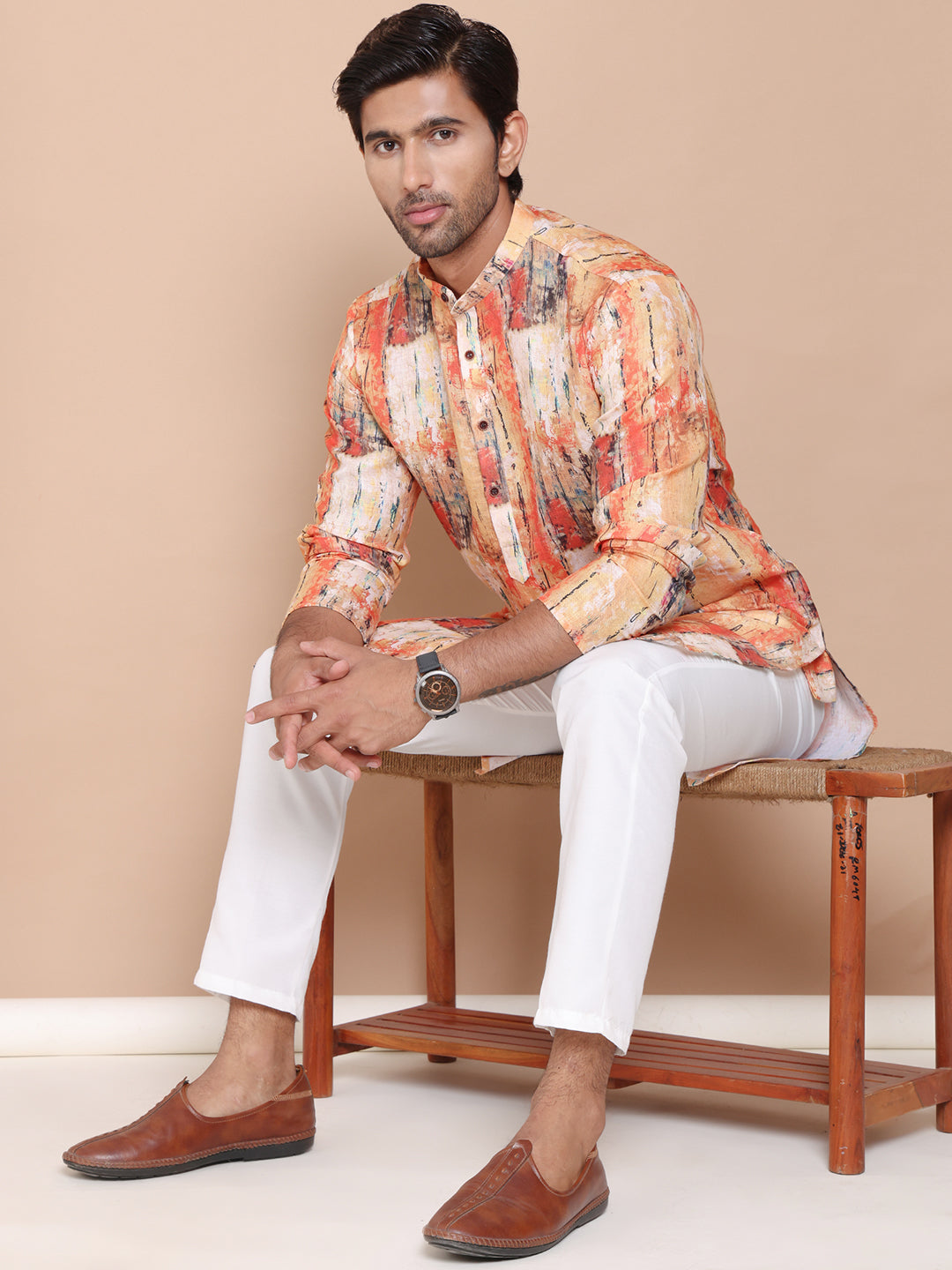 Men's Printed Pure Cotton Kurta Pyjama Set NOZ2TOZ - Made In INDIA.