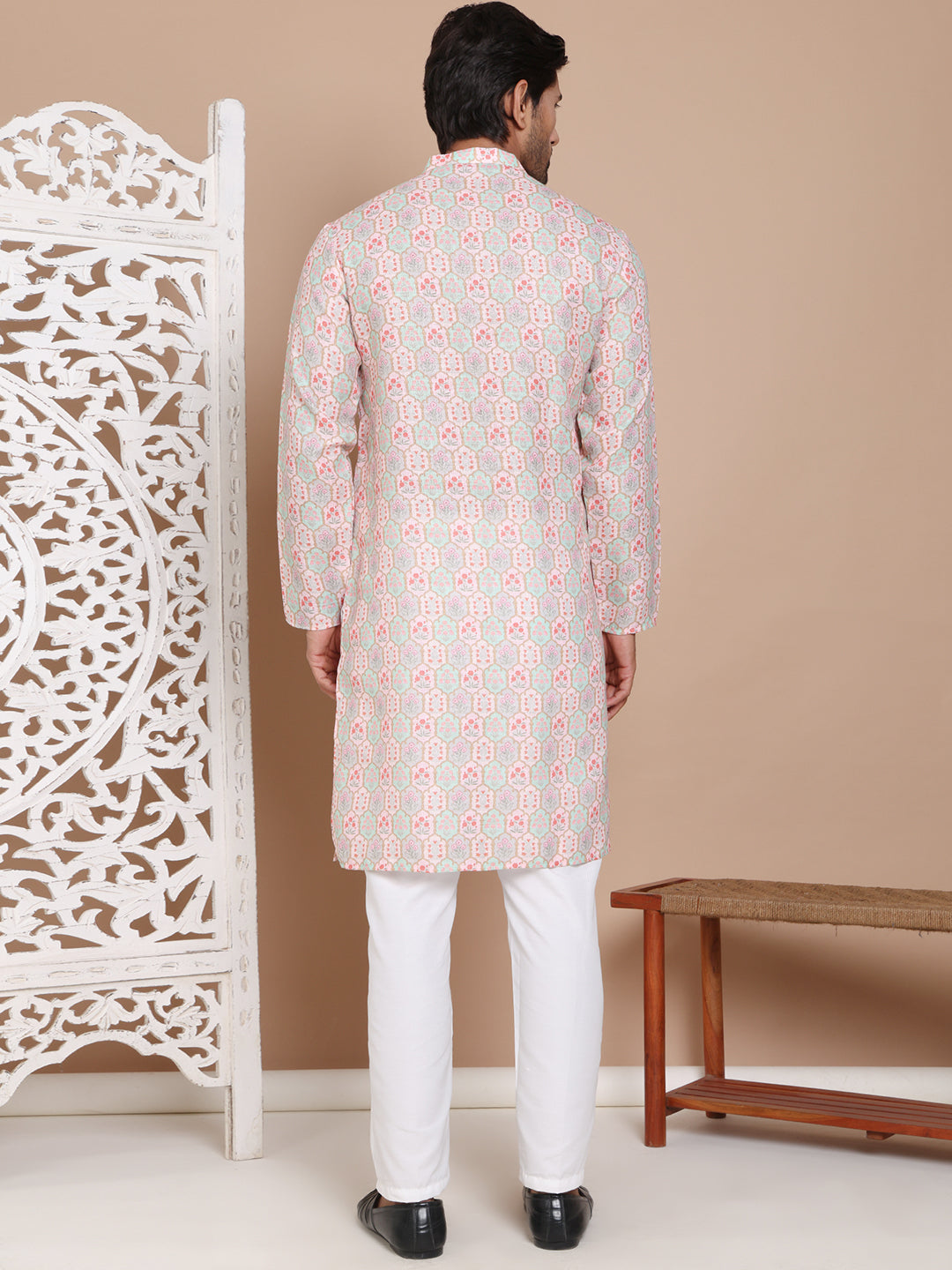 Men's Printed Pure Cotton Kurta Pyjama Set NOZ2TOZ - Made In INDIA.