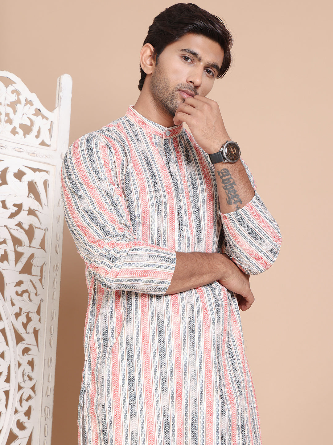 Printed and Embroidered Kurta Pyjama Set NOZ2TOZ - Made In INDIA.