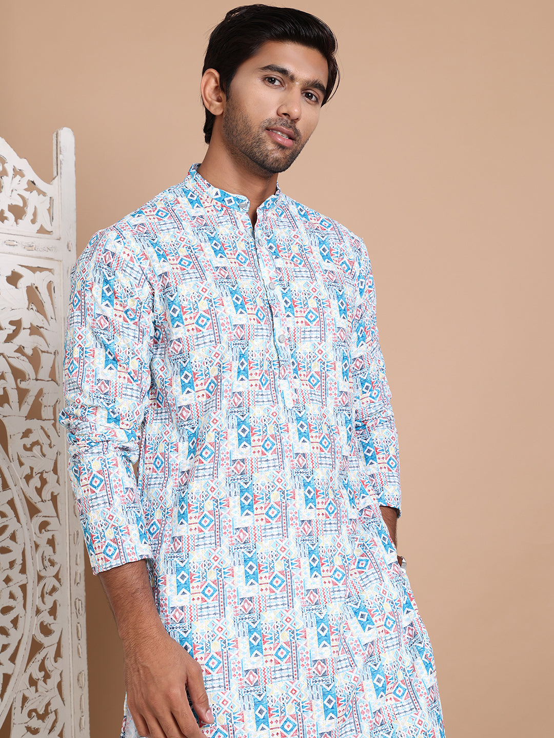 Printed and Embroidered Kurta Pyjama Set NOZ2TOZ - Made In INDIA.