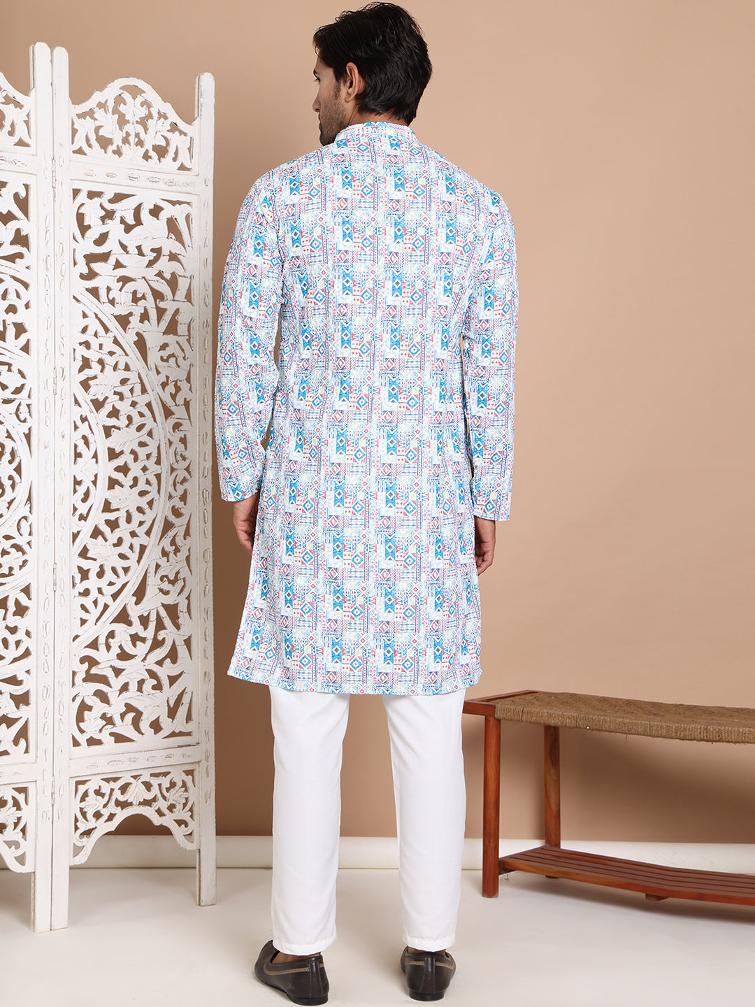 Printed and Embroidered Kurta Pyjama Set NOZ2TOZ - Made In INDIA.