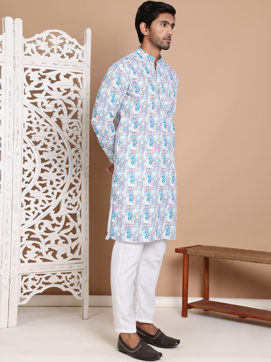 Printed and Embroidered Kurta Pyjama Set NOZ2TOZ - Made In INDIA.