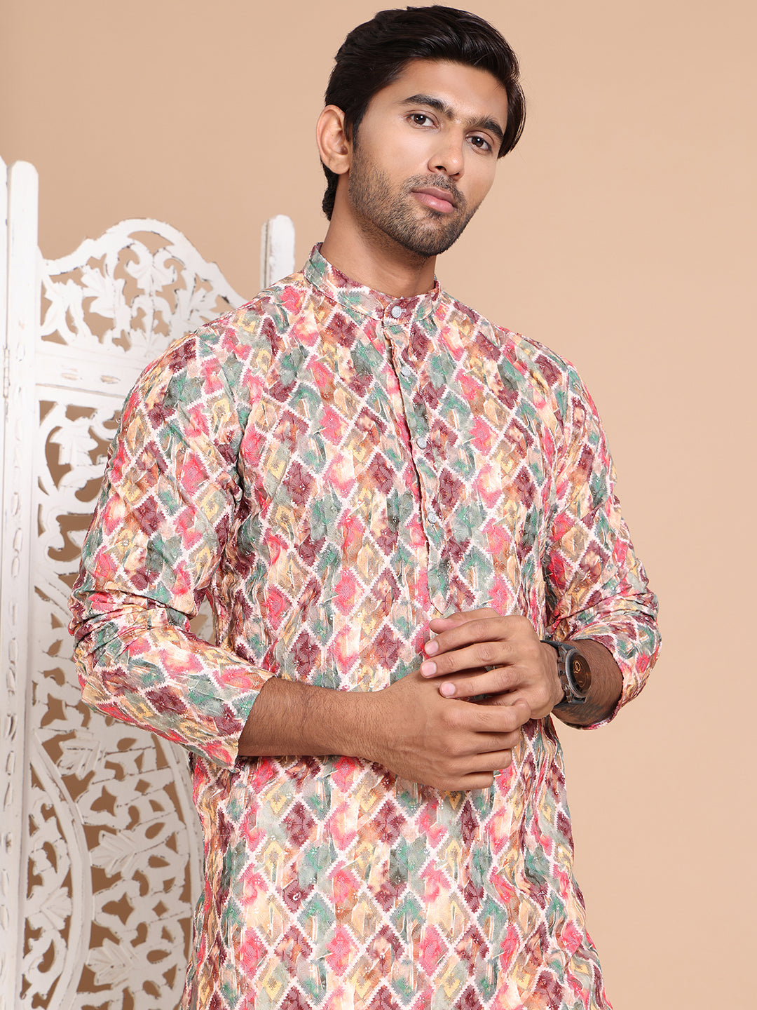 Printed and Embroidered Kurta Pyjama Set NOZ2TOZ - Made In INDIA.