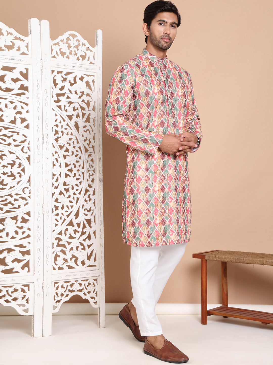 Printed and Embroidered Kurta Pyjama Set NOZ2TOZ - Made In INDIA.