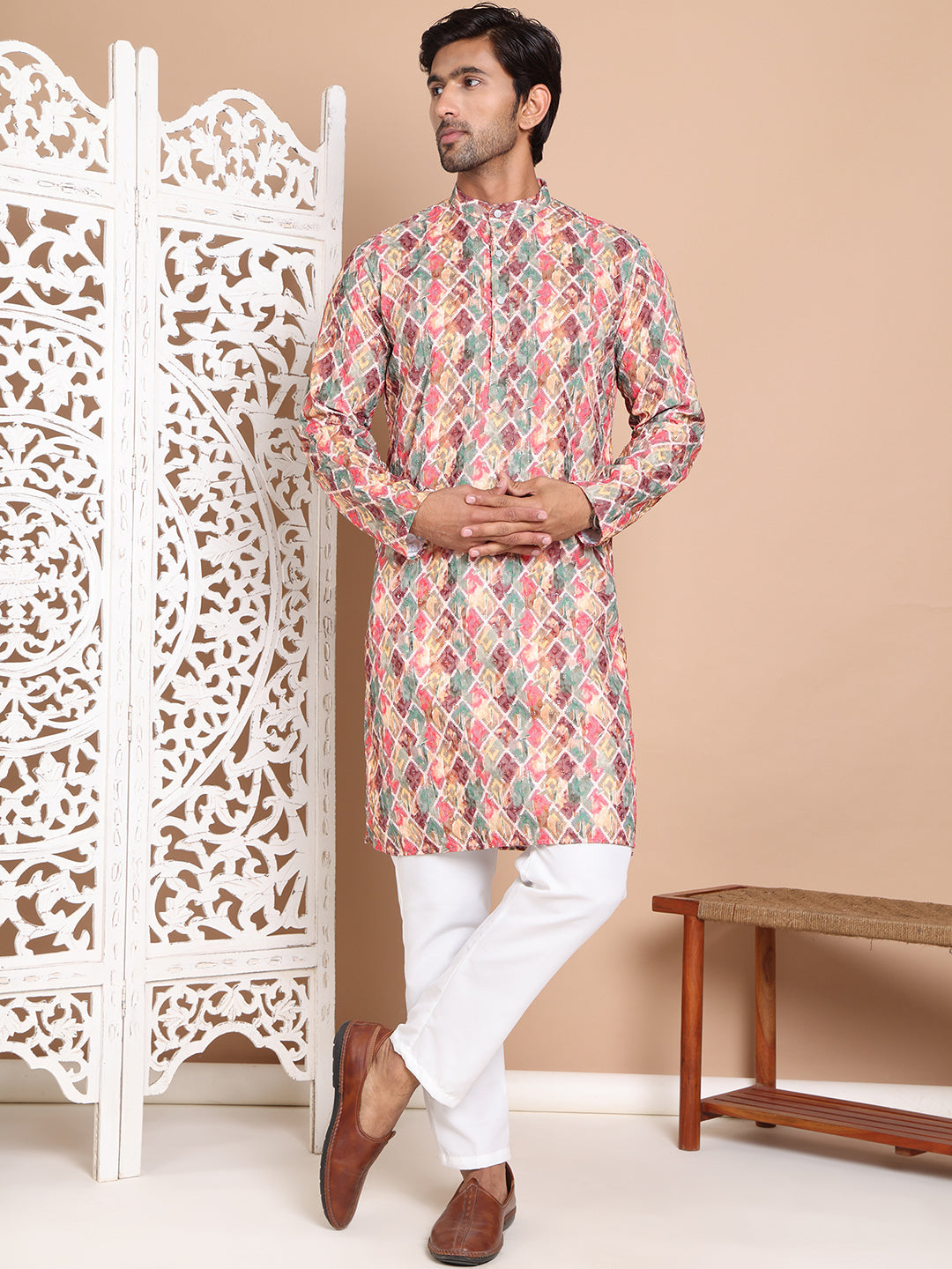 Printed and Embroidered Kurta Pyjama Set NOZ2TOZ - Made In INDIA.