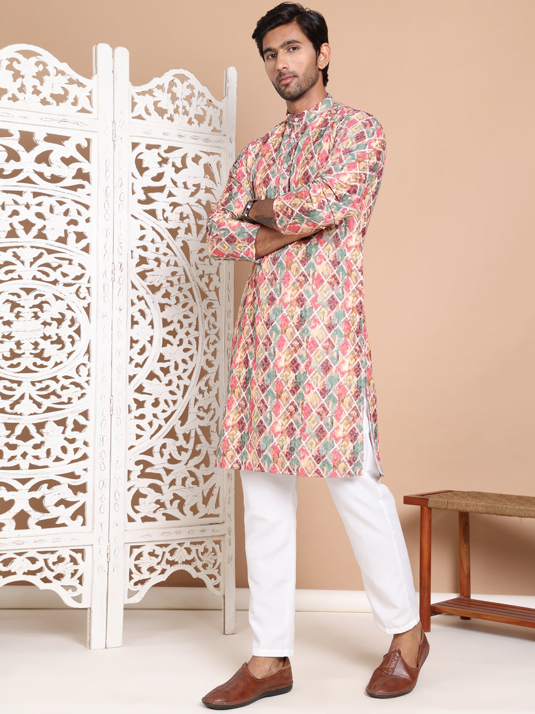 Printed and Embroidered Kurta Pyjama Set NOZ2TOZ - Made In INDIA.