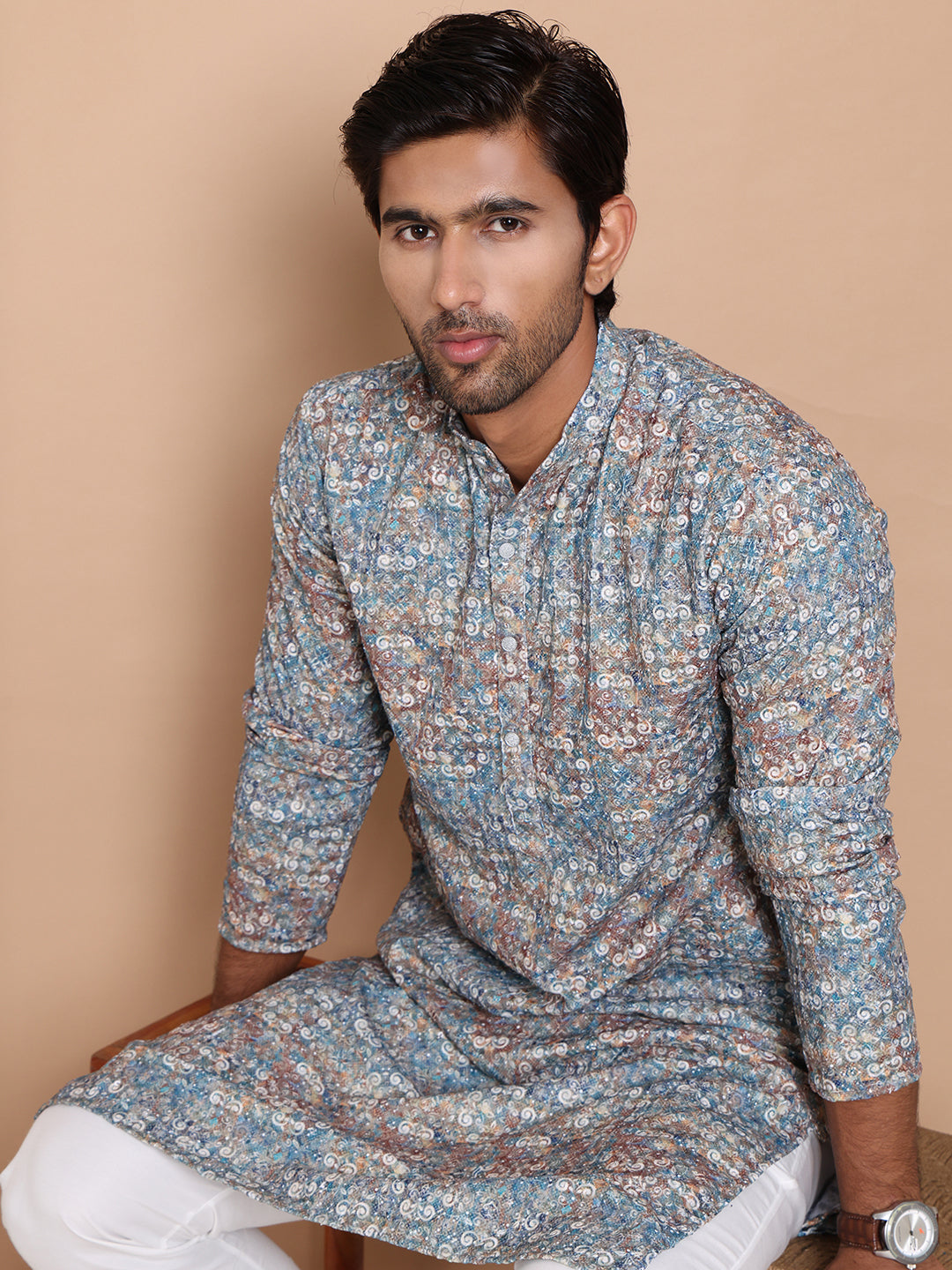 Printed and Embroidered Kurta Pyjama Set NOZ2TOZ - Made In INDIA.