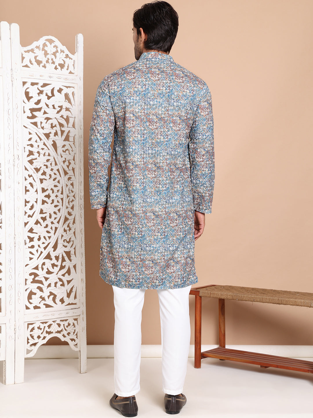 Printed and Embroidered Kurta Pyjama Set NOZ2TOZ - Made In INDIA.